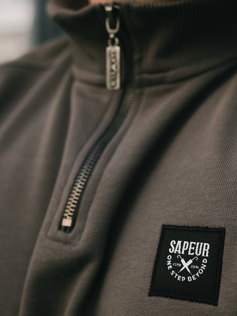 Halfzip-Sweatshirt Grau