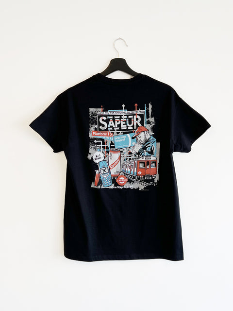 T-Shirt "Travel" - Schwarz